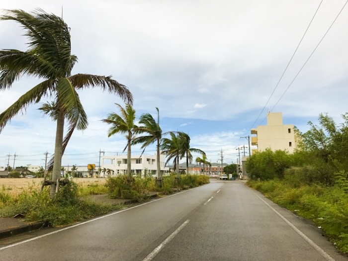 沖縄の台風の様子