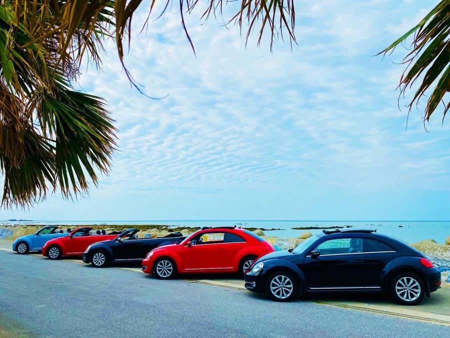 沖縄のレンタカーのビートル